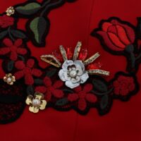 Dolce & Gabbana punased lühikesed püksid Enchanted Sicily