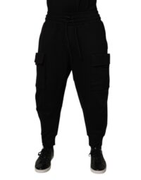 Dolce & Gabbana mustad cargo-jogger dressipüksid