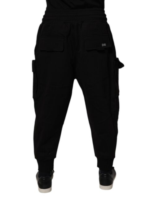 Dolce & Gabbana mustad cargo-jogger dressipüksid