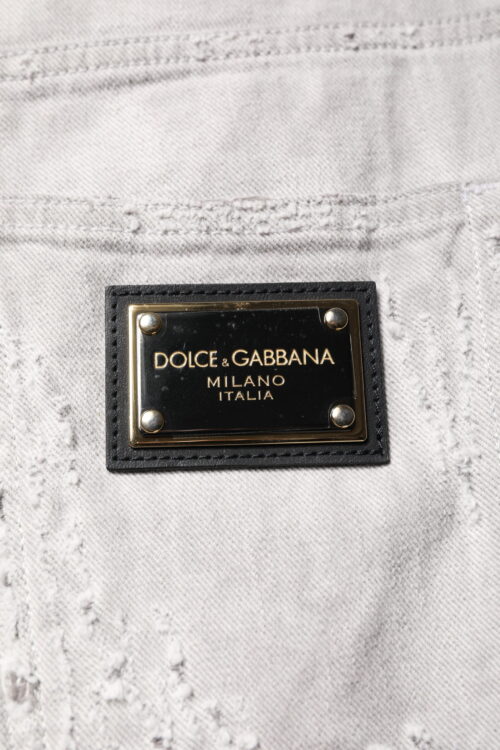 Dolce & Gabbana helehallid meeste teksabermuudapüksid