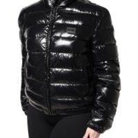 Dolce & Gabbana Must logoplaketiga täislukuga puhvis jakk