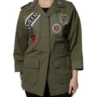 Dolce & Gabbana Military Green kaunistustega mantel-jakk