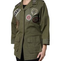 Dolce & Gabbana Military Green kaunistustega mantel-jakk