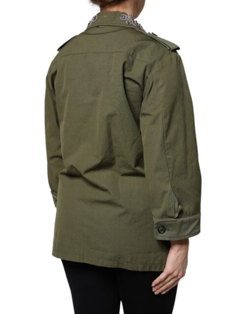 Dolce & Gabbana Military Green kaunistustega mantel-jakk