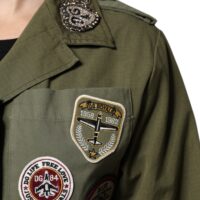 Dolce & Gabbana Military Green kaunistustega mantel-jakk