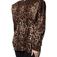 Dolce & Gabbana pruun leopardimustriga mantel-jakk
