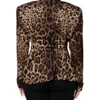 Dolce & Gabbana pruun leopardimustriga mantel-jakk