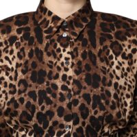 Dolce & Gabbana pruun leopardimustriga mantel-jakk