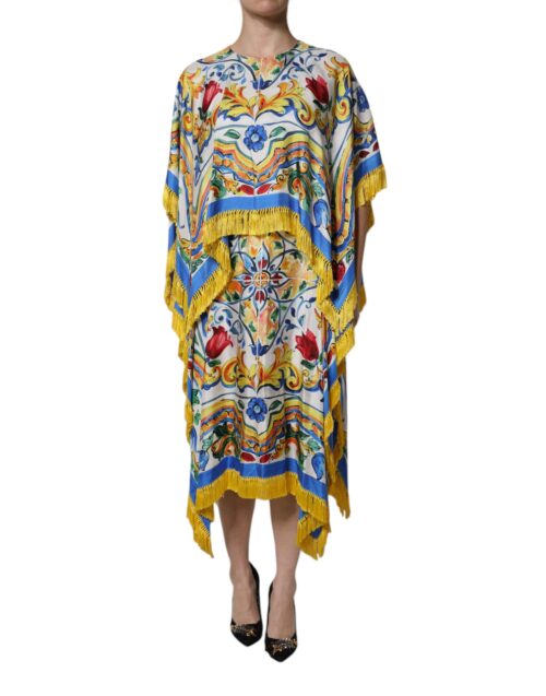 6729709-1.jpeg Dolce & Gabbana mitmevärviline Majolica kaftan maksikleit