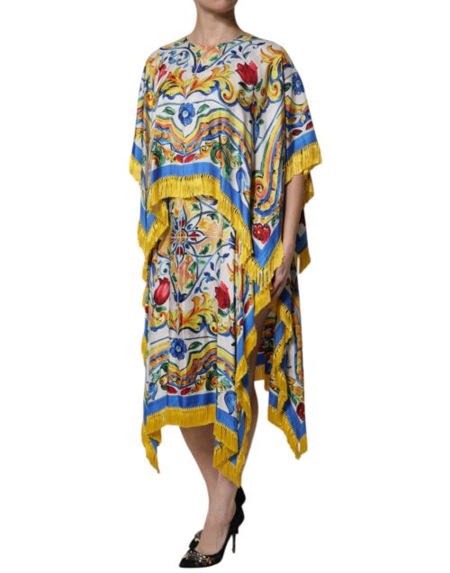 6729714.jpeg Dolce & Gabbana mitmevärviline Majolica kaftan maksikleit