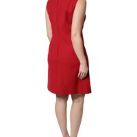 6729886.jpeg Dolce & Gabbana punane varrukateta A-lõikeline põlvpikk kleit