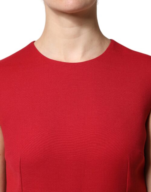 6729887.jpeg Dolce & Gabbana punane varrukateta A-lõikeline põlvpikk kleit