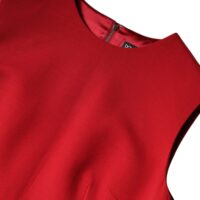 6729889.jpeg Dolce & Gabbana punane varrukateta A-lõikeline põlvpikk kleit