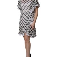 6729896.jpeg Dolce & Gabbana valge täpiline A-lõikeline kleit