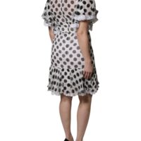 6729898.jpeg Dolce & Gabbana valge täpiline A-lõikeline kleit