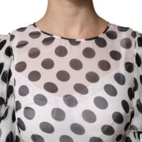 6729899.jpeg Dolce & Gabbana valge täpiline A-lõikeline kleit