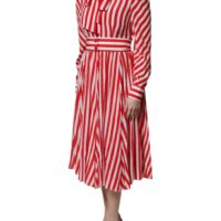 6730393.jpeg Dolce & Gabbana valge/punane triibuline midikleit