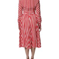 6730394.jpeg Dolce & Gabbana valge/punane triibuline midikleit