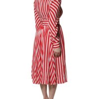 6730395.jpeg Dolce & Gabbana valge/punane triibuline midikleit