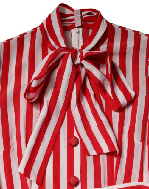 6730398.jpeg Dolce & Gabbana valge/punane triibuline midikleit