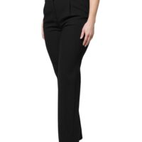 Dolce & Gabbana mustad kõrge vöökohaga boot cut viigipüksid