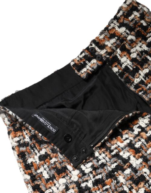 Dolce & Gabbana Mitmevärviline kõrge vöökohaga tartan miniseelik