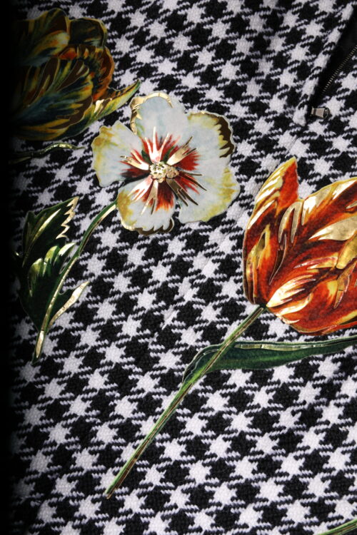 Dolce & Gabbana mitmevärviline lilleprindiga kõrge vöökohaga midi-pliiatsseelik