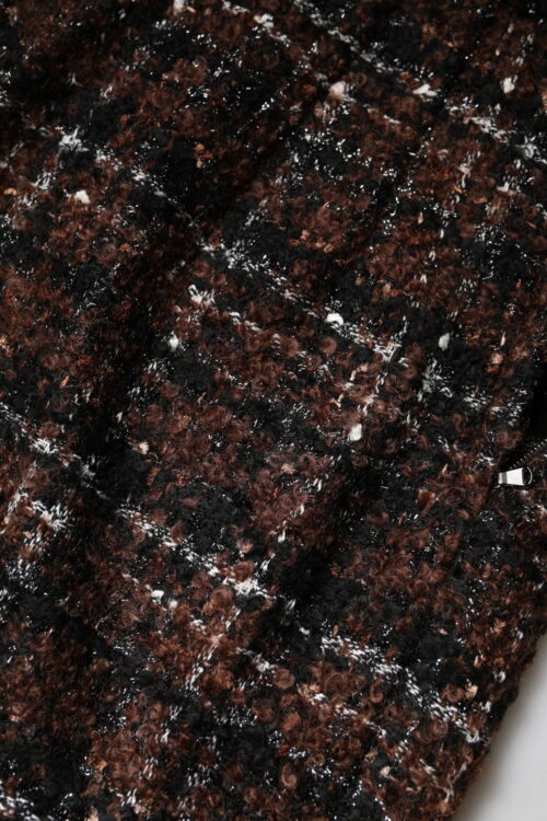 Dolce & Gabbana Mitmevärviline kõrge vöökohaga tartaanmustriga tweed miniseelik