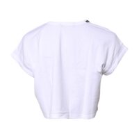 Dolce & Gabbana Valge cropped T-särk