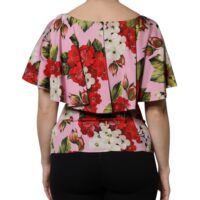 Dolce & Gabbana roosa lillemustriga pluus