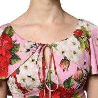 Dolce & Gabbana roosa lillemustriga pluus