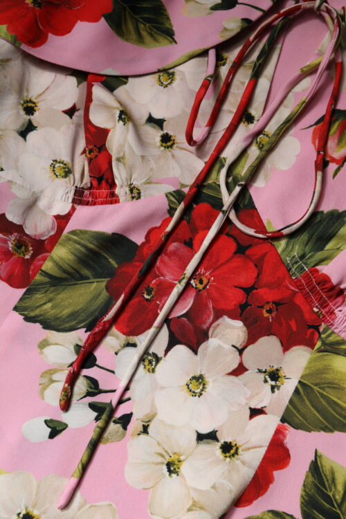 Dolce & Gabbana roosa lillemustriga pluus