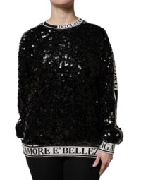 Dolce & Gabbana must DG Queen litritega pullover-kampsun
