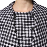 Dolce & Gabbana must-valge mustriline lilleaplikatsioonidega keep