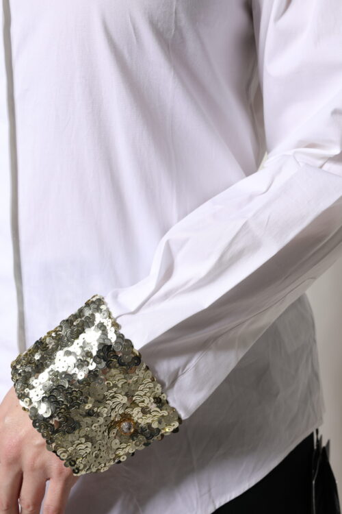 Dolce & Gabbana valge pikkade varrukatega särk litritega