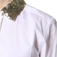 Dolce & Gabbana valge pikkade varrukatega särk litritega