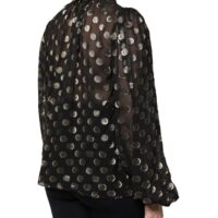 6761161.jpeg Dolce & Gabbana Must täpiline lipsukaelusega pluus