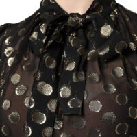 6761163.jpeg Dolce & Gabbana Must täpiline lipsukaelusega pluus