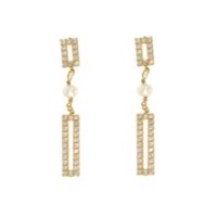 Kuldsed pärliga naiste kõrvarõngad New Bling