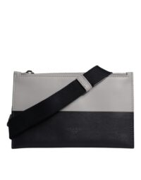 Dolce & Gabbana must-valge crossbody kott logo reljeefiga