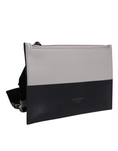 Dolce & Gabbana must-valge crossbody kott logo reljeefiga