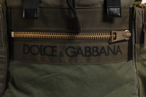 Dolce & Gabbana militaarroheline seljakott patchwork-disainiga