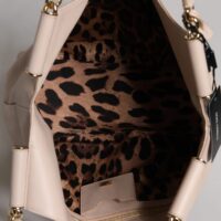 Dolce & Gabbana heleroosa tote-kott logoembleemiga