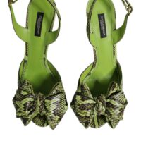 6816798.jpeg Dolce & Gabbana Rohelised püütonimustriga kontsaga sandaalid