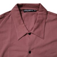 Dolce & Gabbana tume roosa casual polo särk meestele