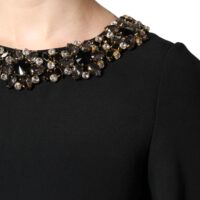 Dolce & Gabbana Must kristallidega minikleit ümara kaelusega