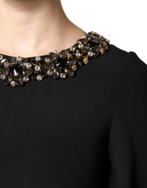 Dolce & Gabbana Must kristallidega minikleit ümara kaelusega