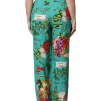 Dolce & Gabbana Rohelised mustrilised sirgelõikelised püksid