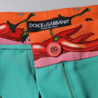 Dolce & Gabbana Rohelised mustrilised sirgelõikelised püksid