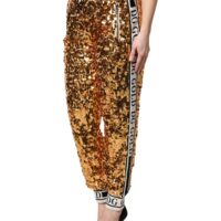 Dolce & Gabbana Metallic Gold DG Logo dressipüksid